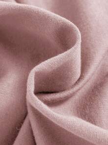 SHEIN 女大童字母貼布落肩袖運動衫和裙子 - 藕粉色 - 查看 5