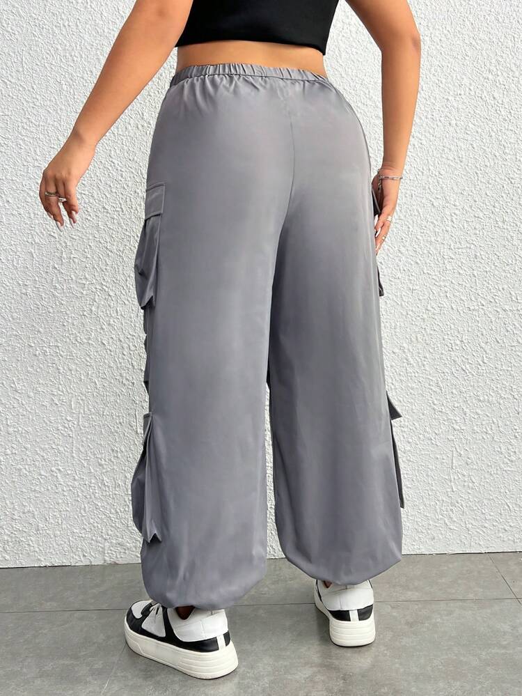 Plus Flap Pocket Side Cargo Pants