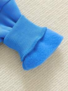 女婴标语图案卫衣 - 藍色 - 查看 4