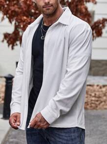 Manfinity Homme Men Plus Solid Button Up Shirt