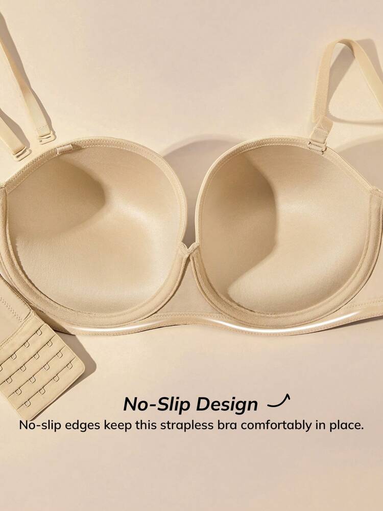 Plus Dream Curve Support + Strapless Push-Up Bra T-Shirt Lingerie As Outerwear Basic Half Wedding Bra
