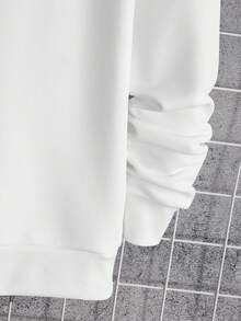 Manfinity RebelGame Men Letter Graphic Hoodie - White - View 4