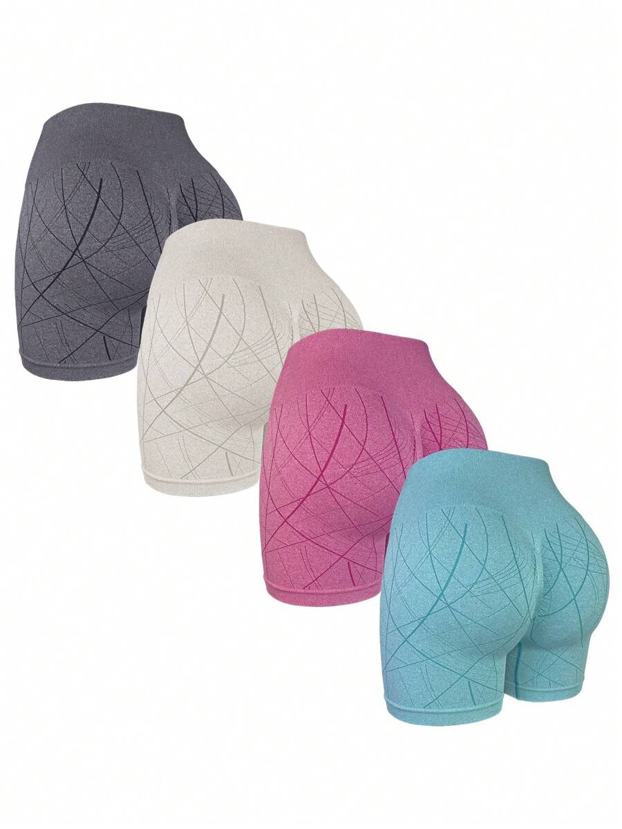 4入組寬腰帶運動短褲