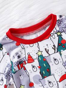 男嬰聖誕圖案運動衫適用於聖誕 - 白色 - 查看 4