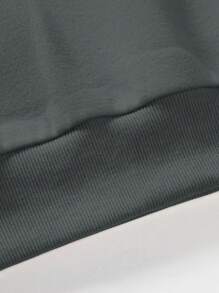 Manfinity Homme Men 1pc Letter Graphic Drop Shoulder Sweatshirt, Men Sweatshirt, Grey Sweatshirt, Crewneck Sweatshirt - Dark Grey - View 6