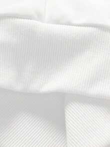 Manfinity Homme Men Fuzzy Letter Patched Sweatshirt & Sweatpants - White - View 6