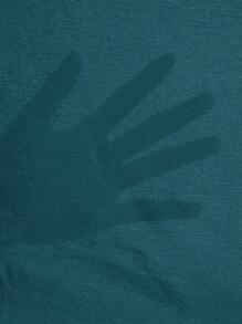 SHEIN Essnce Cổ chữ V Chất rắn Áo - Màu xanh ngọc - Xem 6