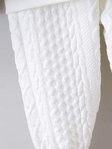 Young Boy Solid Textured Hoodie & Vest Padded Coat & Sweatpants - Black and White - View 8