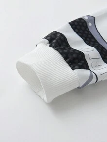 男孩卡通圖案連帽衛衣 - 彩色 - 查看 3