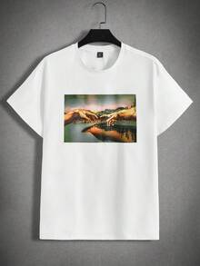 GENTILAND 男士大码人像圖案T恤&腰部抽繩衛褲 - 彩色 - 查看 5