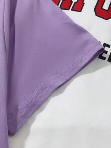 SHEIN Unity 3pcs Letter Graphic Tee - Purple - View 7