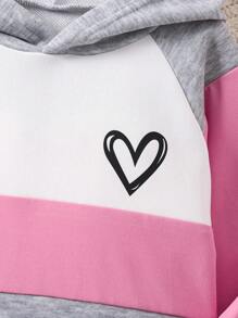 SHEIN 适合秋冬季的年轻女孩心形仿珍珠闪光渐变时尚休闲运动衫，适合户外活动，穿着舒适方便。 - 彩色 - 查看 6