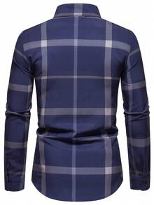 Manfinity Mode 男士格紋印花襯衫 - 彩色 - 查看 2