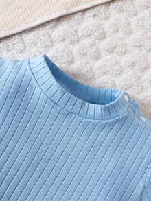 男嬰2入組卡通圖案條紋針織T恤 - 彩色 - 查看 4