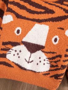 Chico joven Jersey con patrón de tigre