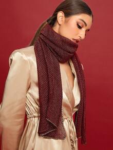 SHEIN SXY Women's Red Scarf - Burgundy - View 2