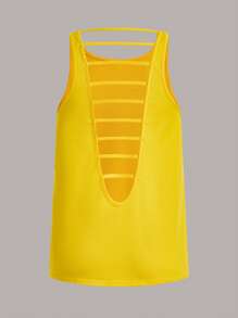 3 piezas Top tank deportivo con abertura escalonada delantero - Multicolor - Ver 6