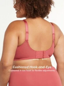 LUVLETTE 加上性感内衣全覆盖蕾丝胸罩 - 紅色 - 查看 10