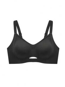LUVLETTE Dream Curve 2ndSkin Wireless Seamless Cutout Bra - Black - View 13
