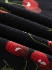 Soleia 櫻桃圖案吊帶上衣&抽繩高衩半身裙 - 彩色 - 查看 7