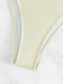 SHEIN Swim Bikini Ras-Du-Cou À Lien Anneau