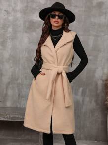 SHEIN Clasi 素色腰帶外套馬甲