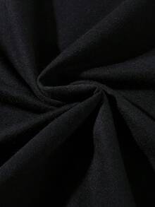 Manfinity Homme Loose Fit Men's Slogan Graphic Drop Shoulder Pullover Sweatshirt - Black - View 3