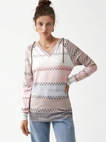 SHEIN Unity In Địa lý Dây rút Hoodie - Nhiều màu - Xem 1