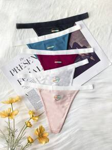 5 piezas Tanga con estampado de planeta