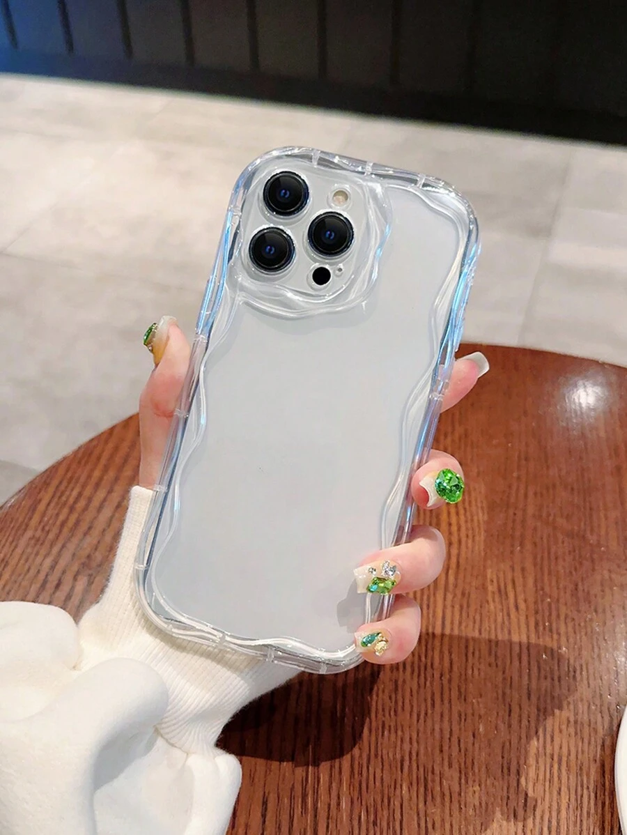 SHEIN 奶油色氣囊材料防震手機外殼 - 無色 - 查看 1