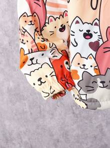 男大童卡通圖案毛絨內襯外套無毛衣 - 彩色 - 查看 4