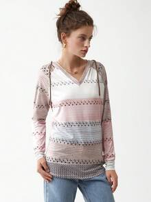 SHEIN Unity In Địa lý Dây rút Hoodie - Nhiều màu - Xem 5