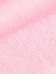 SHEIN Young Girls Pumpkin Pattern Frill Trim Sweater - Pink - View 6