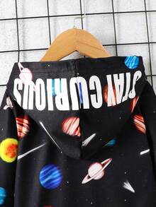 男孩星球印花卫衣 - 黑色 - 查看 5