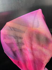 Slaydiva Quần ống loe cạp cao nhuộm tie-dye - Nhiều màu - Xem 6