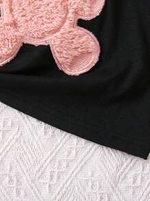 SHEIN Young Girl Bear Print Tee