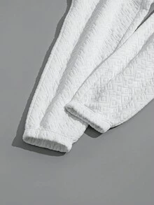 GENTILAND Nam Đồ họa Chữ cái Eo dây rút Quần thể thao - trắng - Xem 5
