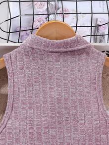 SHEIN 女大童前紐扣洋裝&開門襟夾克 - 藕粉色 - 查看 5