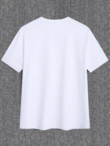 Men Christmas Print Tee - White - View 2