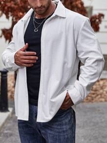 Manfinity Homme Men Plus Solid Button Up Shirt