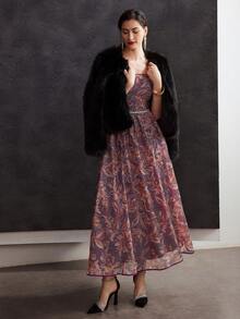 MOTF PREMIUM STRAPLESS SEQUIN FLORAL DRESS WITHOUT BELT - Multicolor - View 7