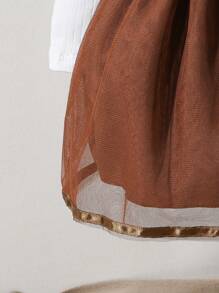 Baby Girl Mock Neck Tee & Bow Front Dress - Multicolor - View 4