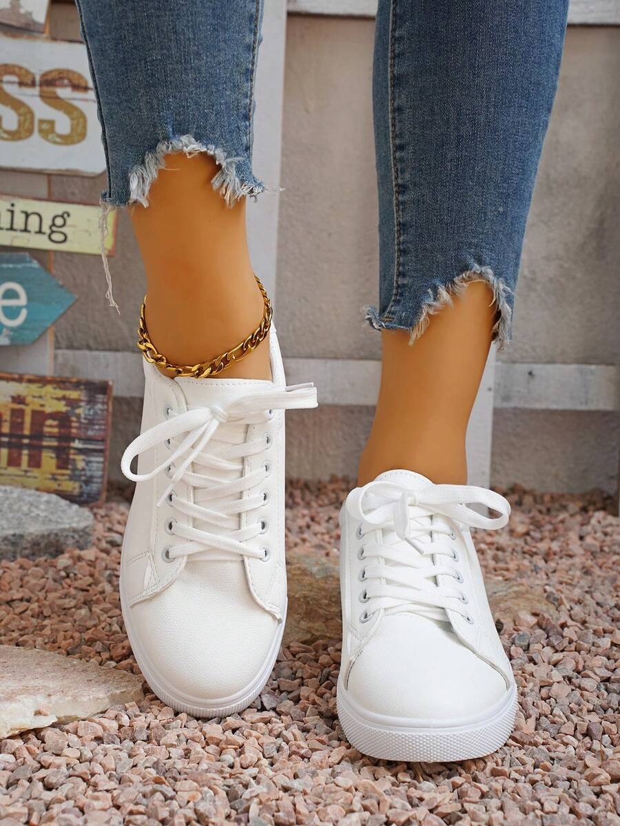 Zapatos de moda popular blanco - Blanco - Ver 1