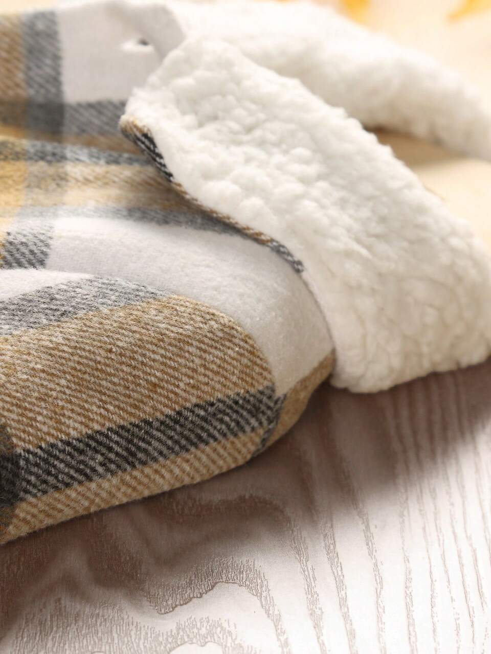 Young Boy Plaid Print Overcoat
