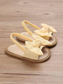 嬰兒蝴蝶結裝飾露跟時尚夏天涼鞋