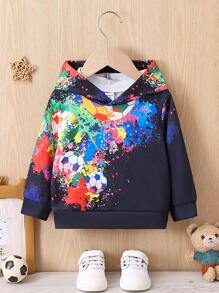Boys Baby Splash Ink Print Hoodie
