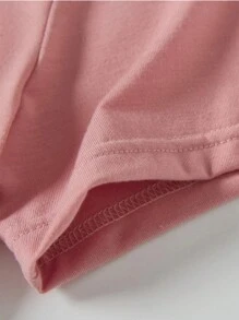 SHEIN LUNE Slogan Graphic Tee - Pink - View 3