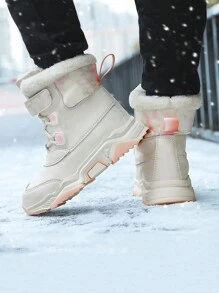 Botas de nieve invierno arriba alta cálido para niñas - Blanco - Ver 2