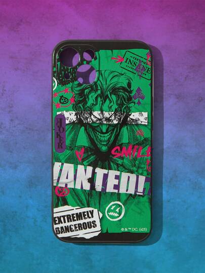 Harley Quinn | ROMWE غطاء هاتف من السيليكون بتصميم حرف ورقم متوافق مع هواتف آيفون