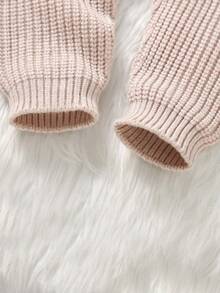 SHEIN 男嬰條紋針織毛衣褲子 - 杏色 - 查看 4